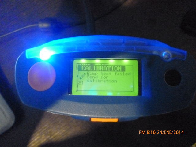 calibración de tetra. gas detection. crowcon